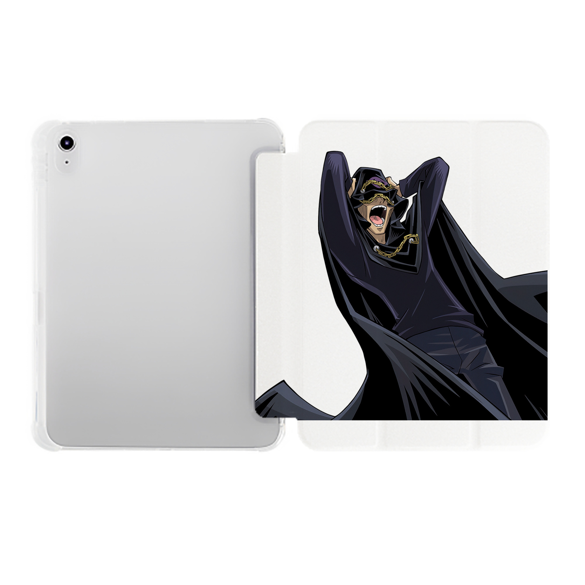 （画像用） 遊☆戯☆王 Yu-Gi-Oh! IPad ケース ペン収納付き 三つ折りスタンド PUレザー×シリコン 対応機種9.5/10.5/10.9インチ